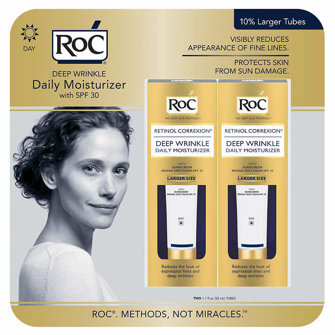 Kem dưỡng ban ngày xóa nếp nhăn RoC Retinol Correxion Deep Wrinkle Daily Moisturizer SPF 30 (33ml
