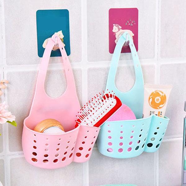 Set 2 giỏ treo giẻ rửa bát loại nhựa dẻo cao cấp