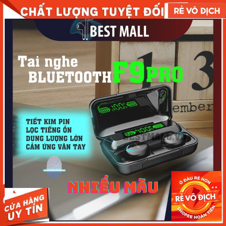 Tai nghe bluetooth kiêm sạc dự phòng f9