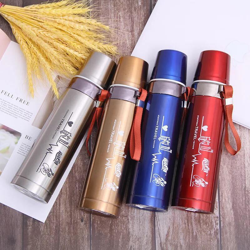 Bình giữ nhiệt Outside 800ml, Bình giữ nhiệt inox 800ml Kiểu Pháp -bình thể thao inox cao cấp-bình đựng nước nóng (Màu ngẫu nhiên)