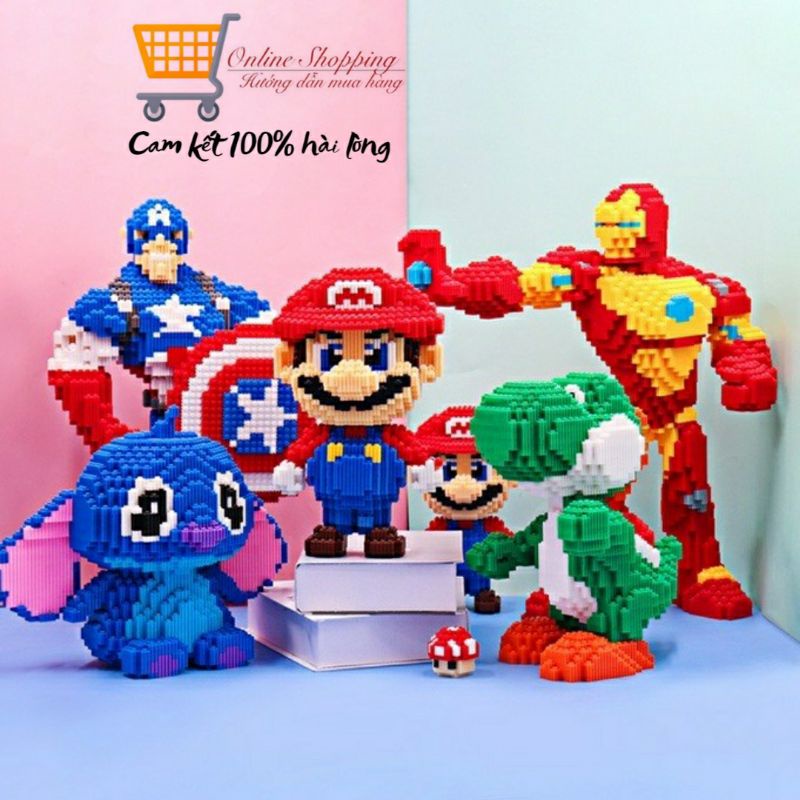 Bộ đồ chơi lego mô hình lắp ráp các nhân vật hoạt hình loại lớn