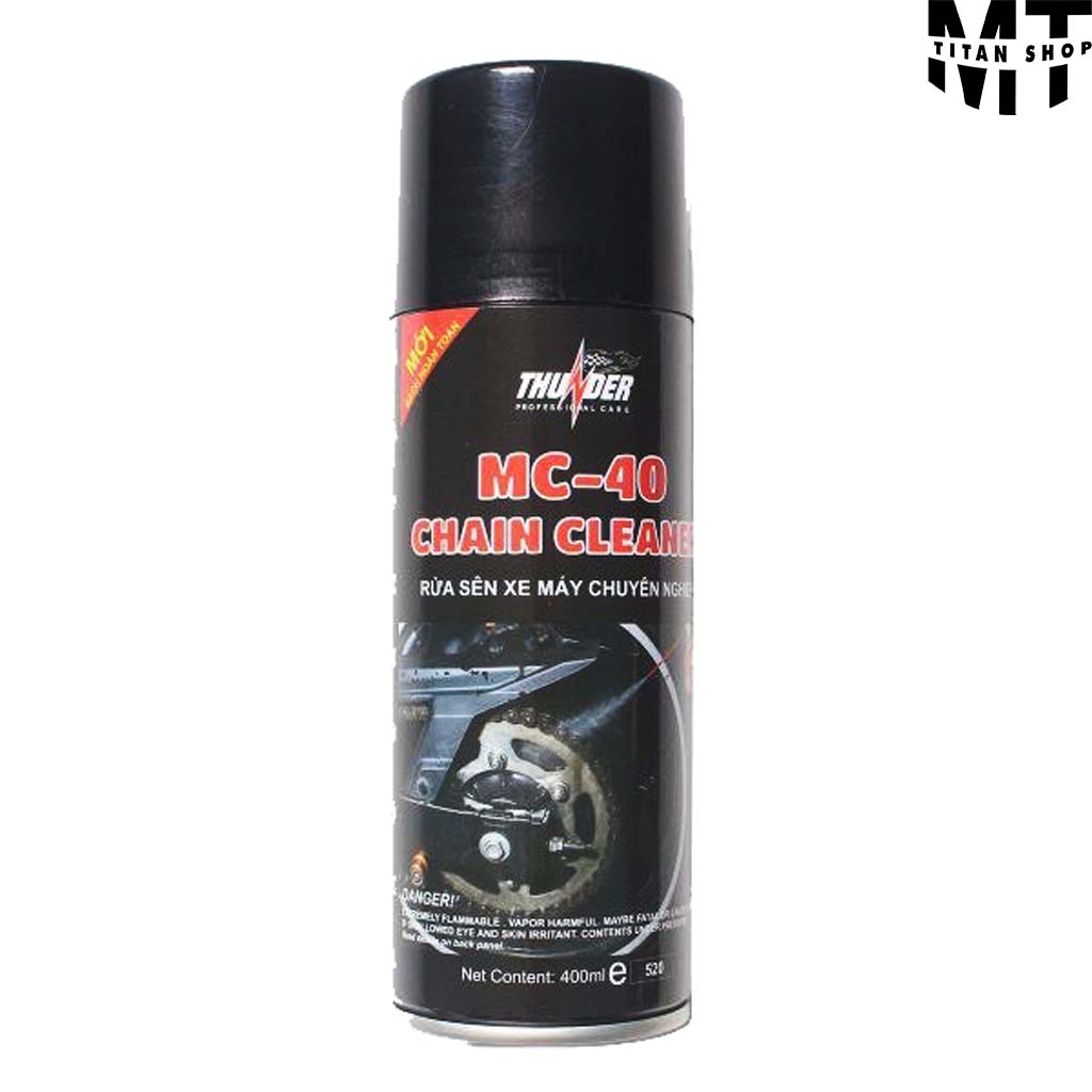 Xịt rửa sên/xích xe máy thunder mc-40 400ml-mts