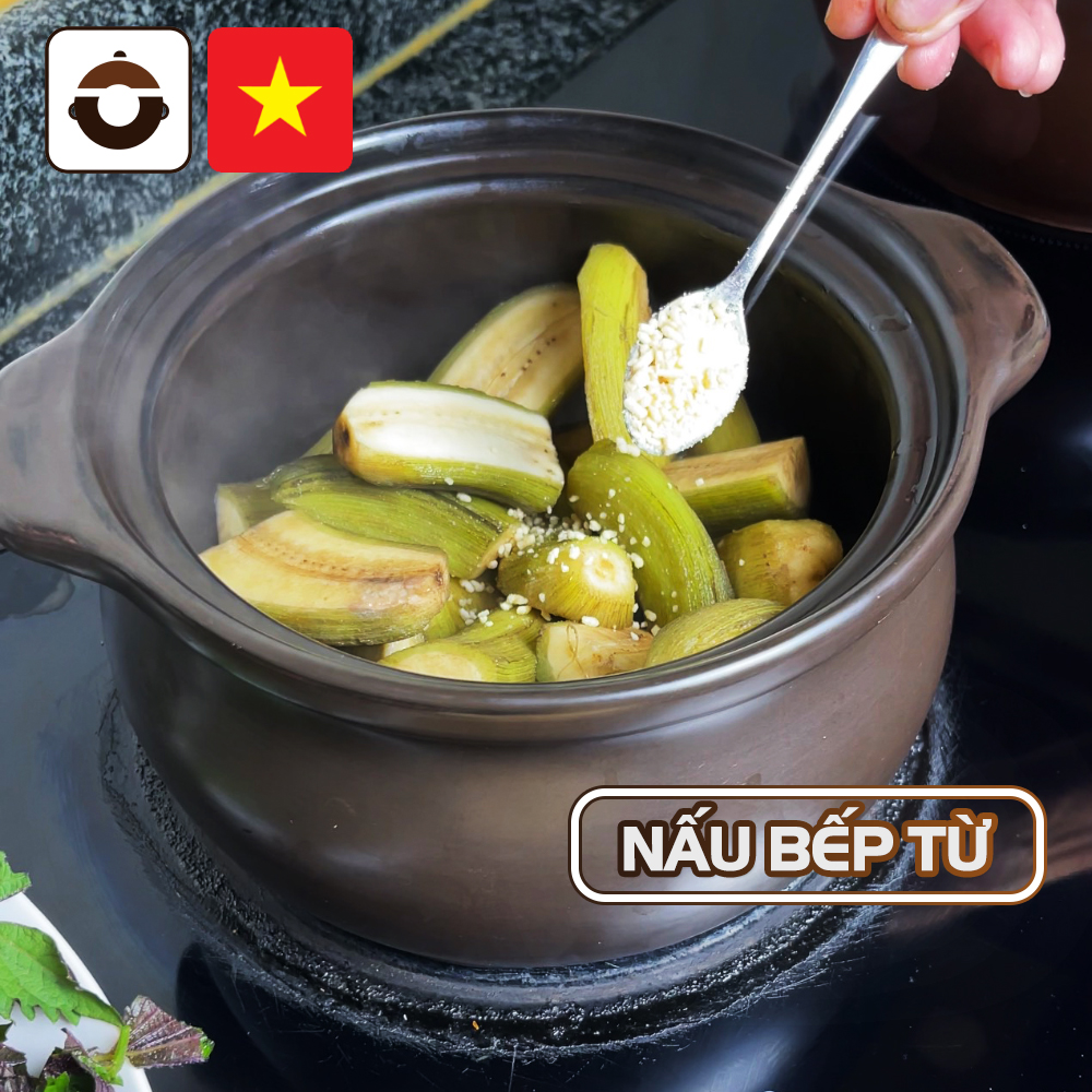 Nồi sứ nấu bếp từ 2 lít NodaCook - Nồi đất chuyên biệt nấu trên Bếp Từ