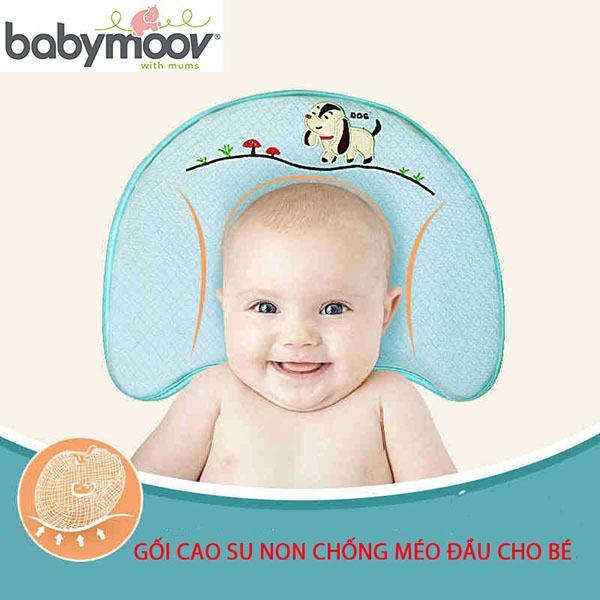 Gối cao su non chính hãng Babymoov chống bẹp đầu méo đầu cho em bé trẻ sơ sinh