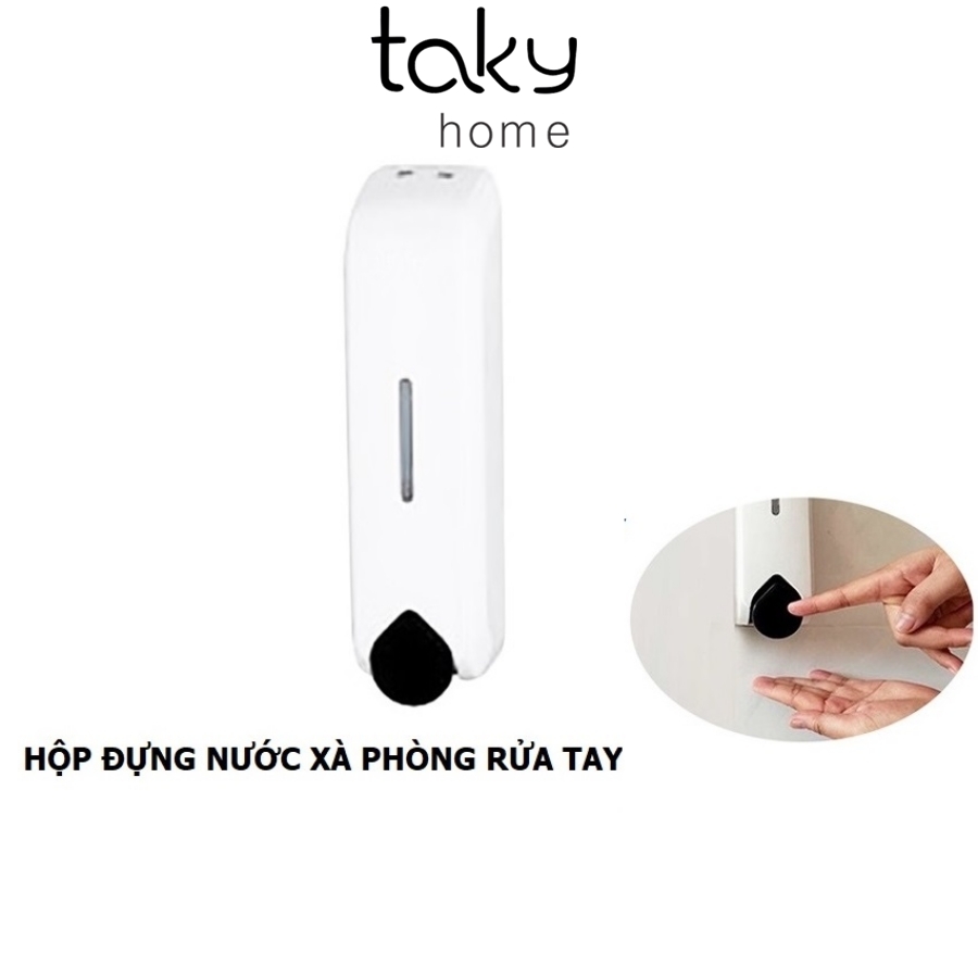 Hộp đựng nước xà phòng rửa tay treo tường cao cấp, giá để xà phòng rửa tay, kệ để xà phòng tắm, hộp nước rửa tay, kệ đựng xà phòng, nút bấm nhẹ, êm ái, kiểu dáng đẹp, takyhome 5410