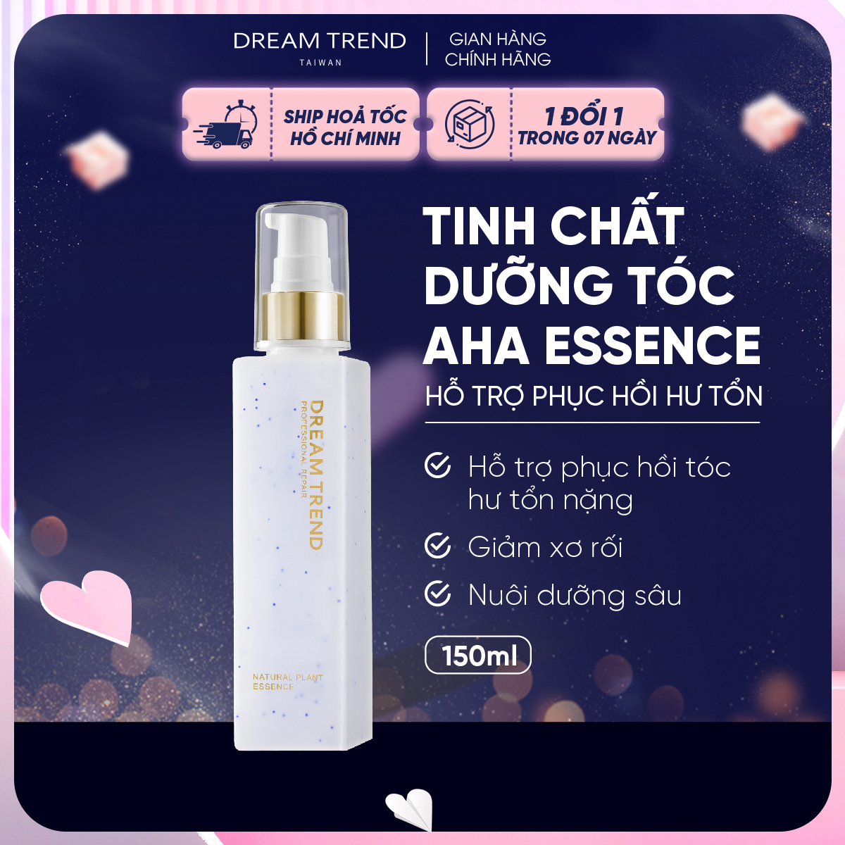 Tinh chất dưỡng tóc aha essence dream trend nuôi dưỡng sâu phục hồi hư tổn 150ml