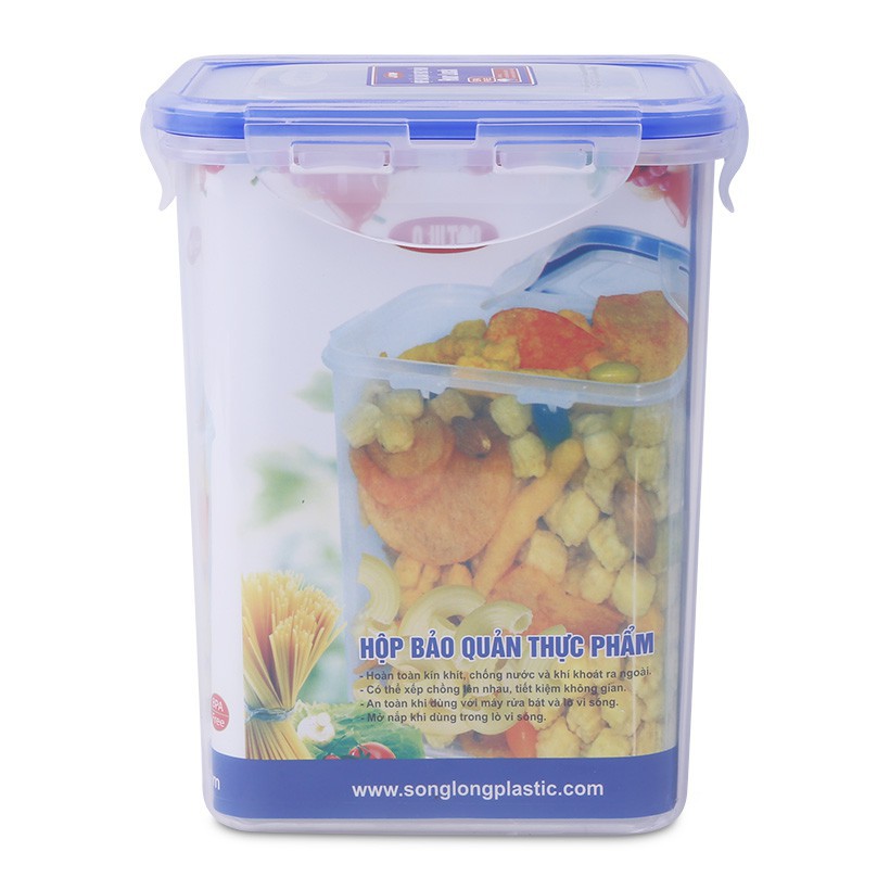 Hộp nhựa đựng thực phẩm 4 khóa four lock 2506 - 1220ml