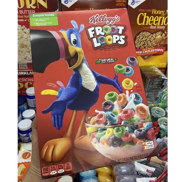 American Kelloggs Froot Loops 286g baby cereal breakfast