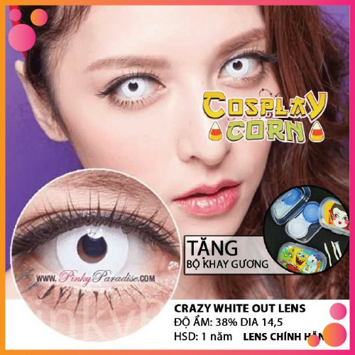 Kính Áp Tròng Zombie White Out Crazy Lens