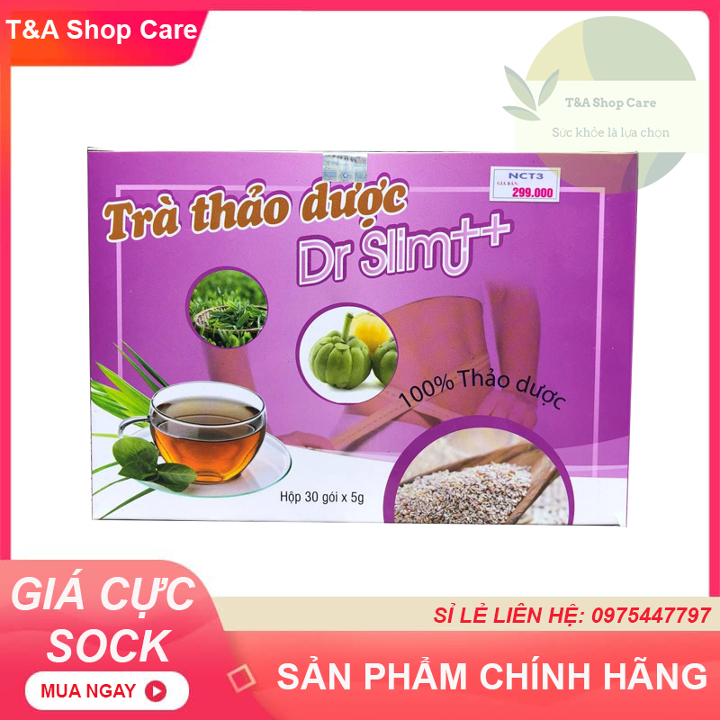 Trà giảm cân Dr Slim chiết xuất hoàn toàn từ thảo dược hộp 30 gói