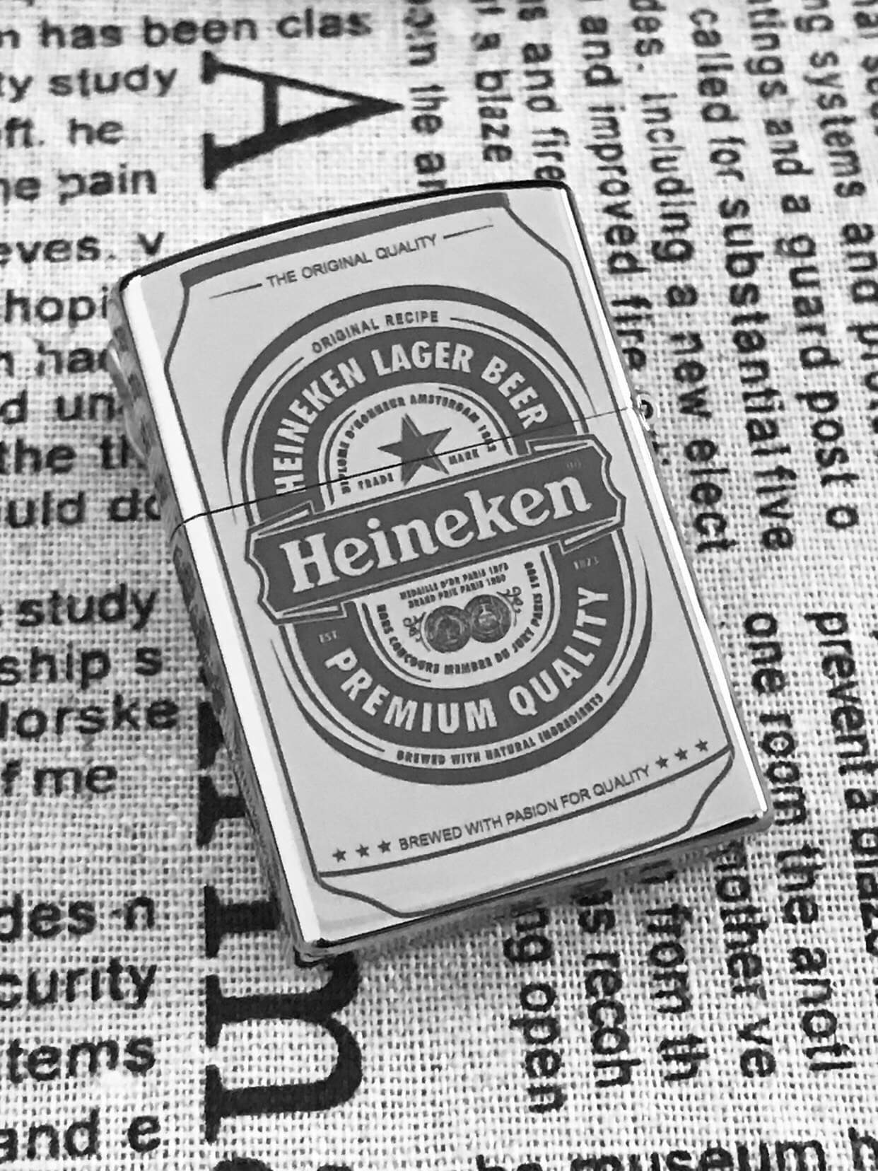 [HCM]Bật Lửa Zippo Chính Hãng  Khắc Laze Hình Chai Bia Heineken