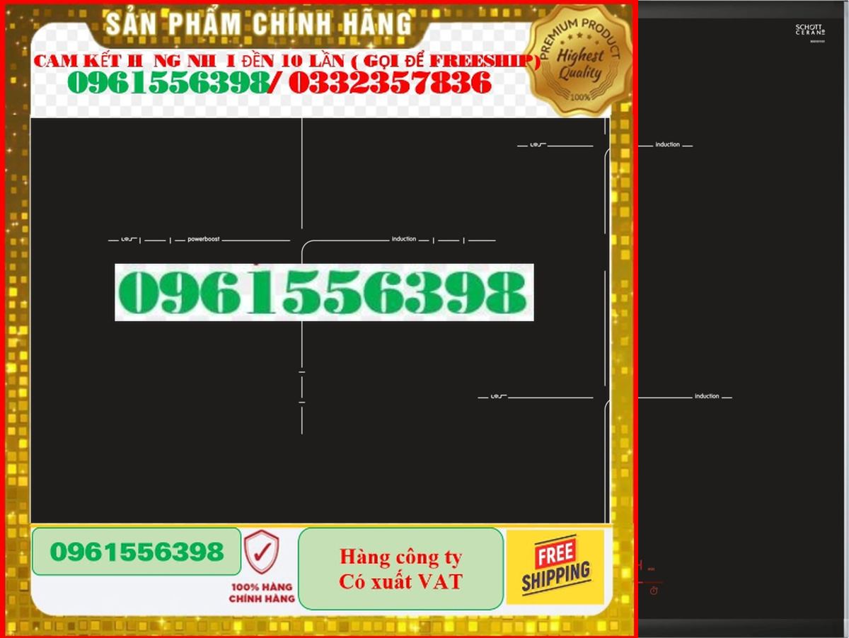 Bếp từ 3 vùng nấu âm tủ Bosch PID775DC1E Serie 8 Hàng Chính Hãng