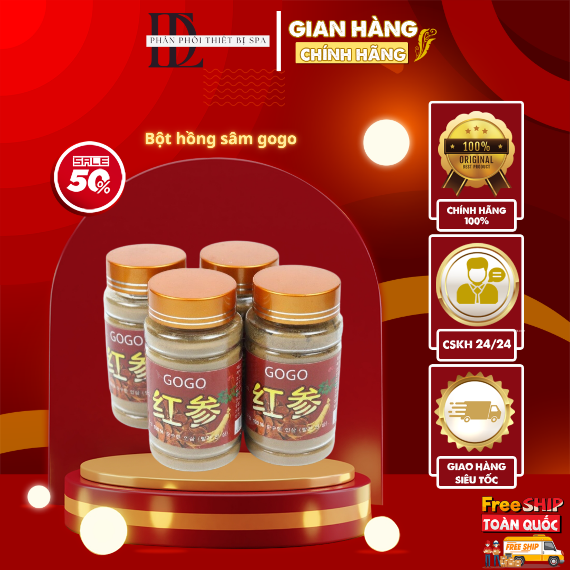 Bột Hồng Xâm Gogo Hàn | cấy hồng sâm