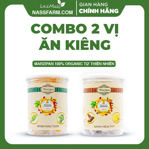 [COMBO] Thanh Protein Marzipan Chocolate Gừng và Cần Tây Cải Kale dùng bổ xung chất xơ, ăn chay, ăn kiêng lành mạnh, giảm cân, tập luyện thể thao 15 Thanh/Hộp