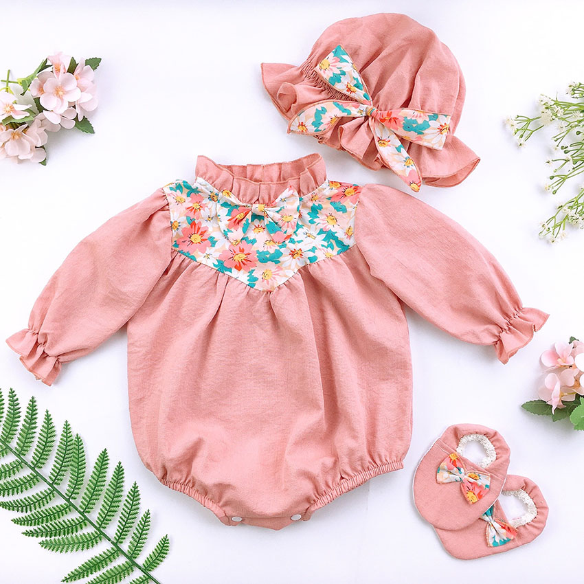 Set bộ body đùi cho bé gái trẻ sơ sinh màu hồng pastel tặng kèm nón Hàng thiết kế Chất liệu siêu mềm mát và an toàn CELIE BABY SHOP Cửa hàng quần áo trẻ em