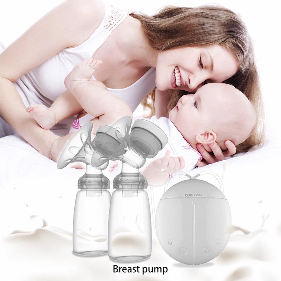 [HCM]Máy hút sữa điện đôi Real Bubee Chính hãng(Có Massage)