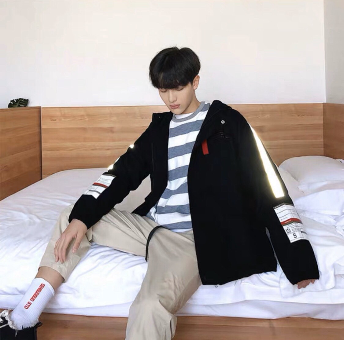 [HCM]Áo khoác Kaki hộp nam viền vai phát sáng free style cực xịn thiết kế cổ cao mạnh mẽ của đẹp độc 89