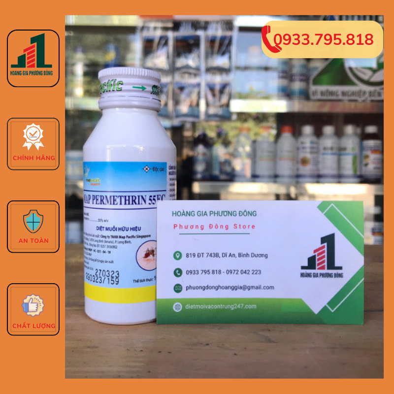 Thuốc diệt muỗi Map Permethrin 50EC - Chai 100ml