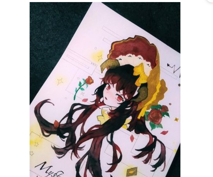 Lineart "C6H6" & "L.brownli" của họa sĩ Philiko - tranh tô luyện vẽ màu nước,marker,gouache