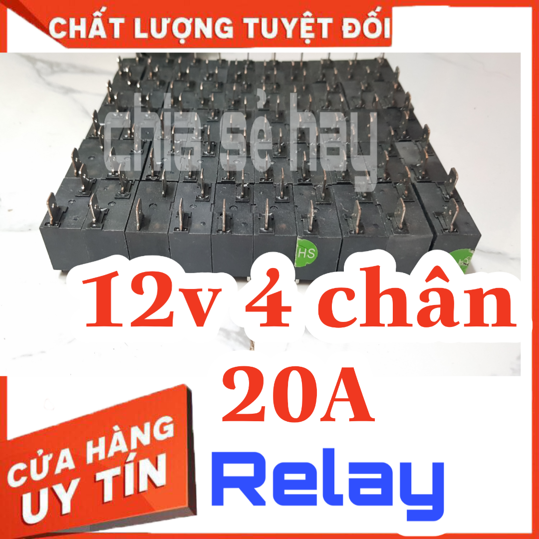 Relay 12v 25a 4 chân sử dụng trong mạch nguồn cục đẩy