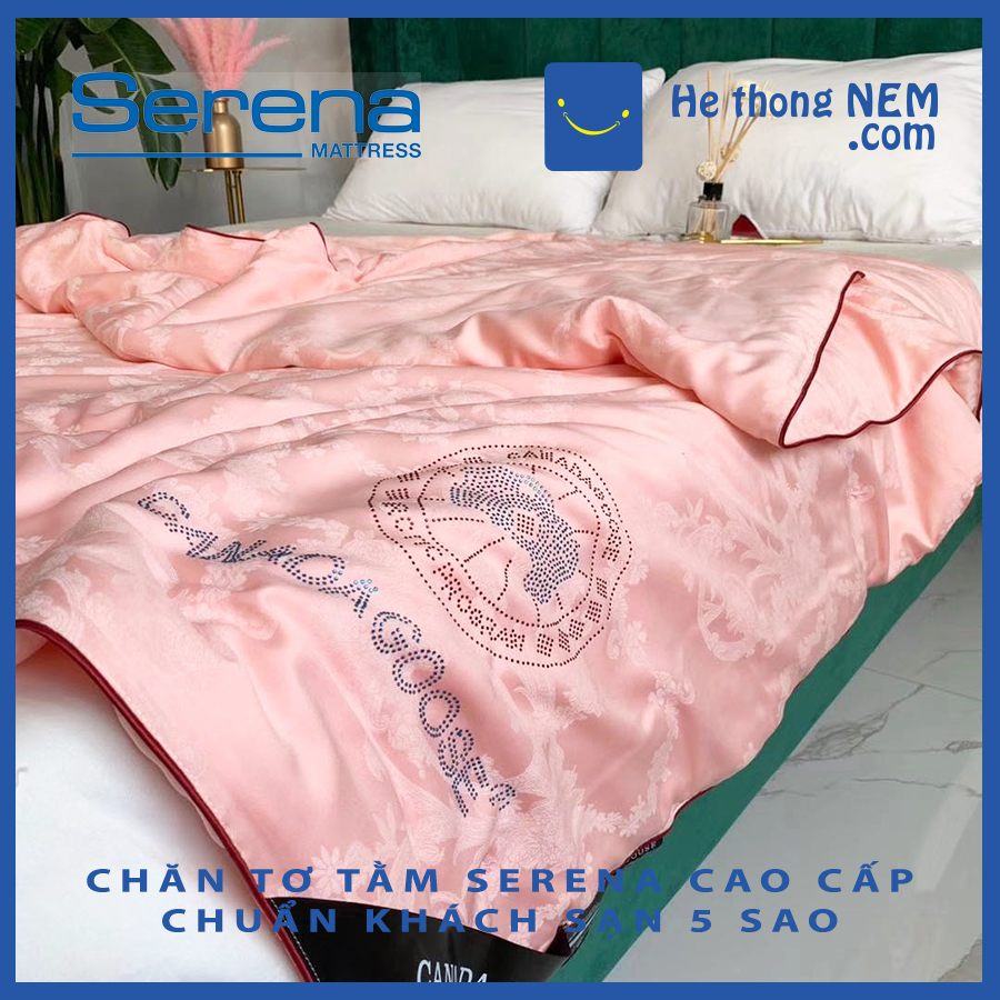 Chăn mùa hè mát lạnh người lớn lụa tơ tằm SERENA cao cấp chuẩn khách sạn 5 sao chăn mền ngủ lụa tơ tằm cao cấp mùa hè mát lạnh cho người lớn - hệ thống nệm