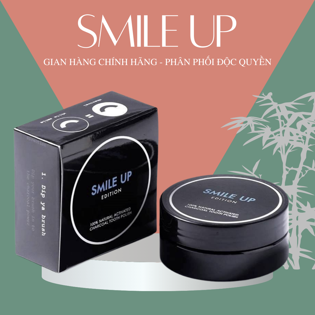Than hoạt tính trắng răng smile up tại gia mẫu mới