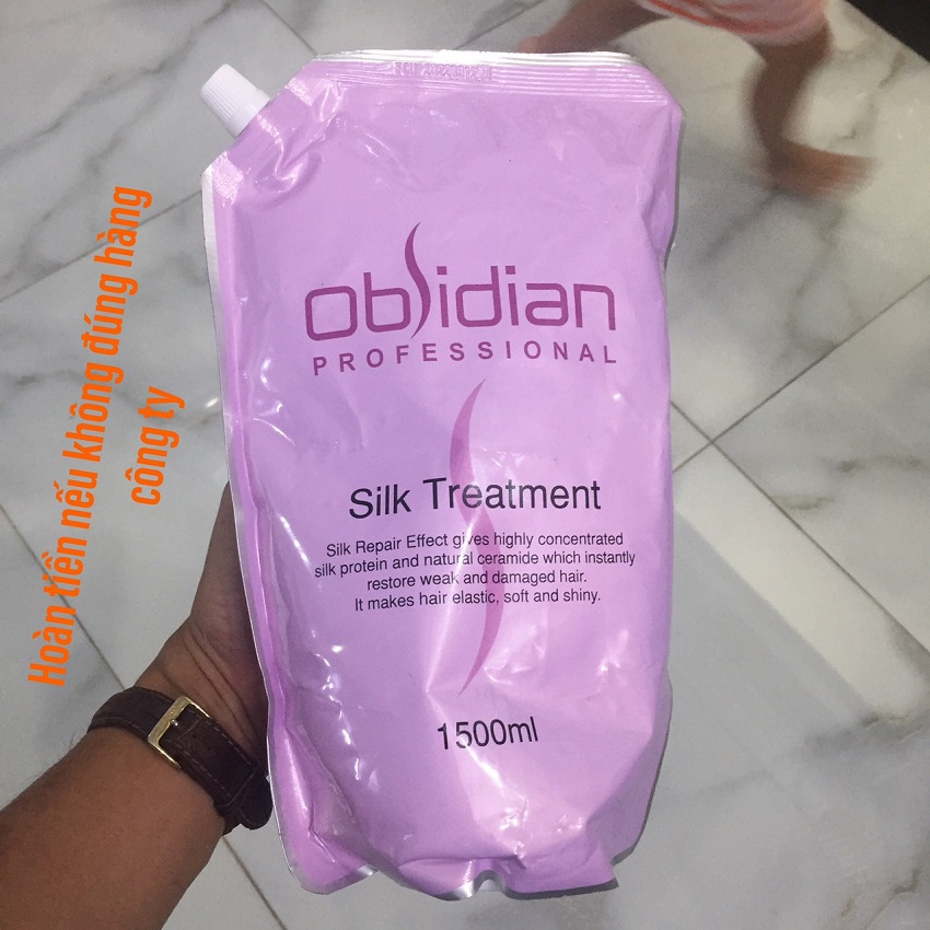 Hấp dầu siêu mượt Silk Treament Obsidan Professional Hàn Quốc 1500ml