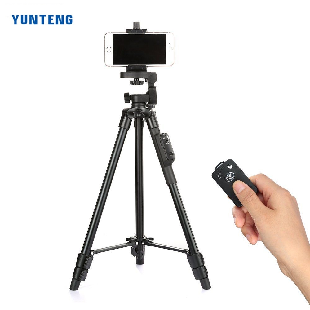 [HCM]Tripod chân máy ảnh & điện thoại YUNTENG VCT5208 (Kèm Remote Bluetooth Kẹp Điện thoại Túi) - Tặng kèm Cáp sạc nhanh Iphone Remax RC-134i