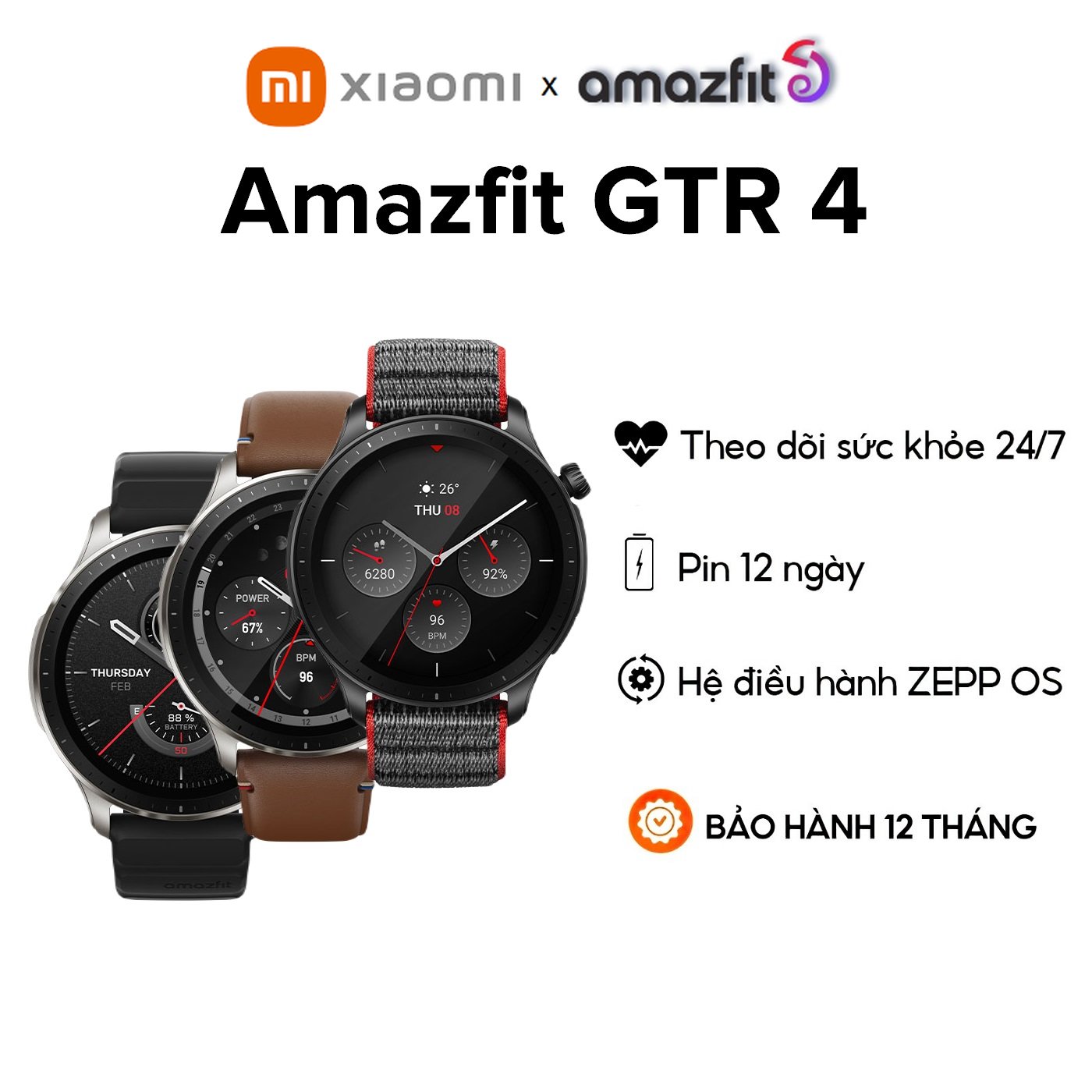 Đồng hồ thông minh cao cấp amazfit gtr 4 - hàng chính hãng - bh 12 tháng