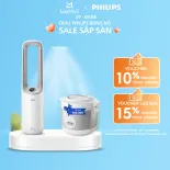 Máy Lọc Không Khí Và Quạt 2 Trong 1 Philips AMF765/30 - Lọc Không Khí Tới 70M2 - Tốc Độ Phân Phối Không Khí Sạch (Cadr) 270 M3/Giờ - Bộ Lọc Hepa & Than Hoạt Tính - Kết Nối
