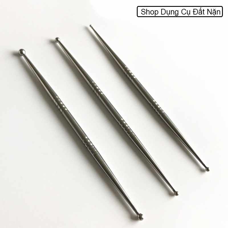 Bộ 3 cây bi 6 đầu mini tạo hình đất sét bằng thép không rỉ