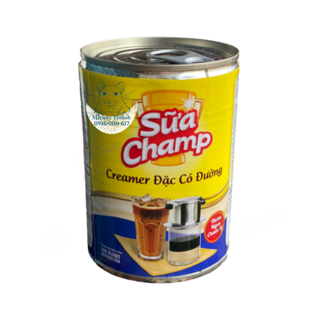 Set 2 lon Sữa đặc mẫu mới có đường Dairy Champ 500gr