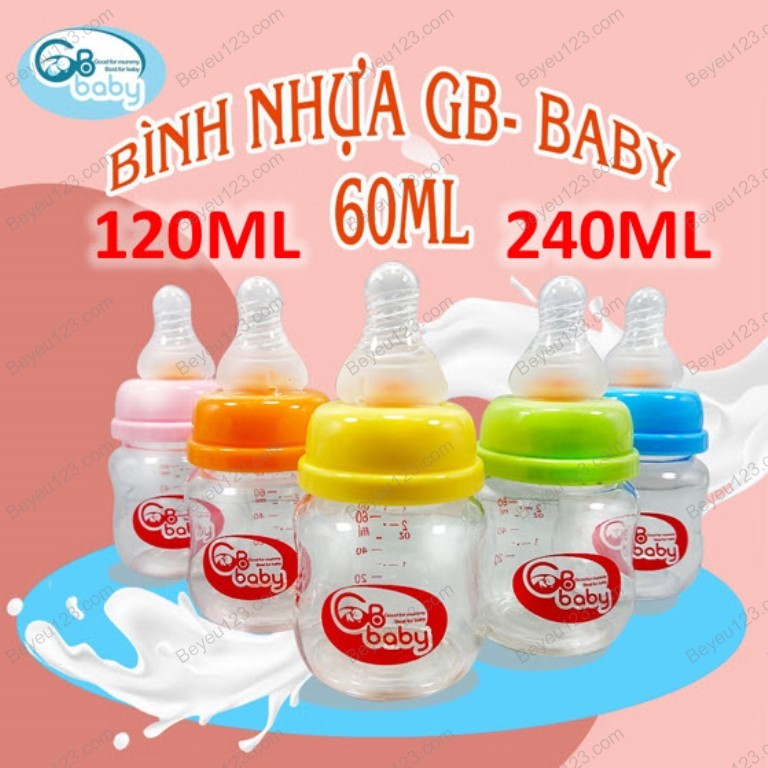 Rẻ Vô Địch Bình sữa cổ hẹp 120ml GB BABY Công nghệ Hàn Quốc GB2025