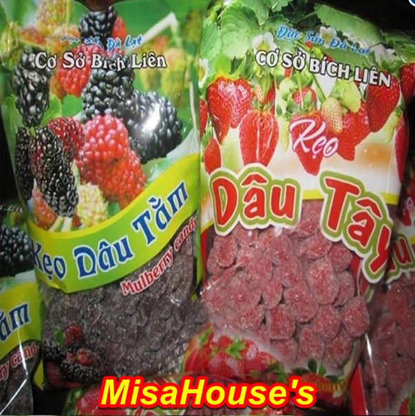 Combo 2 gói Gồm 200g Kẹo Dâu Tây + 200g Kẹo Dâu Tằm