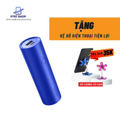 Pin dự phòng anker powercore 5000mah - a1109 - sạc nhanh, nhỏ gọn dễ dàng mang theo - pt97shop