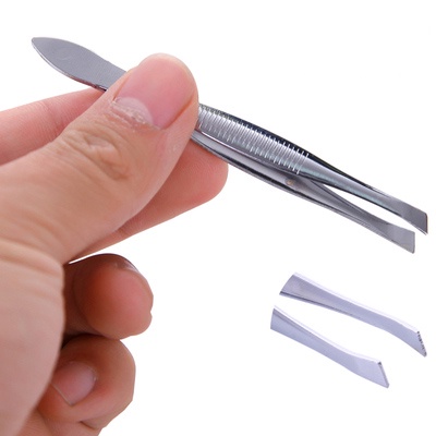 Nhíp nhổ lông mày bằng thép không gỉ - Nhíp nhổ tóc bạc hàng chuẩn, đẹp, bám tốt