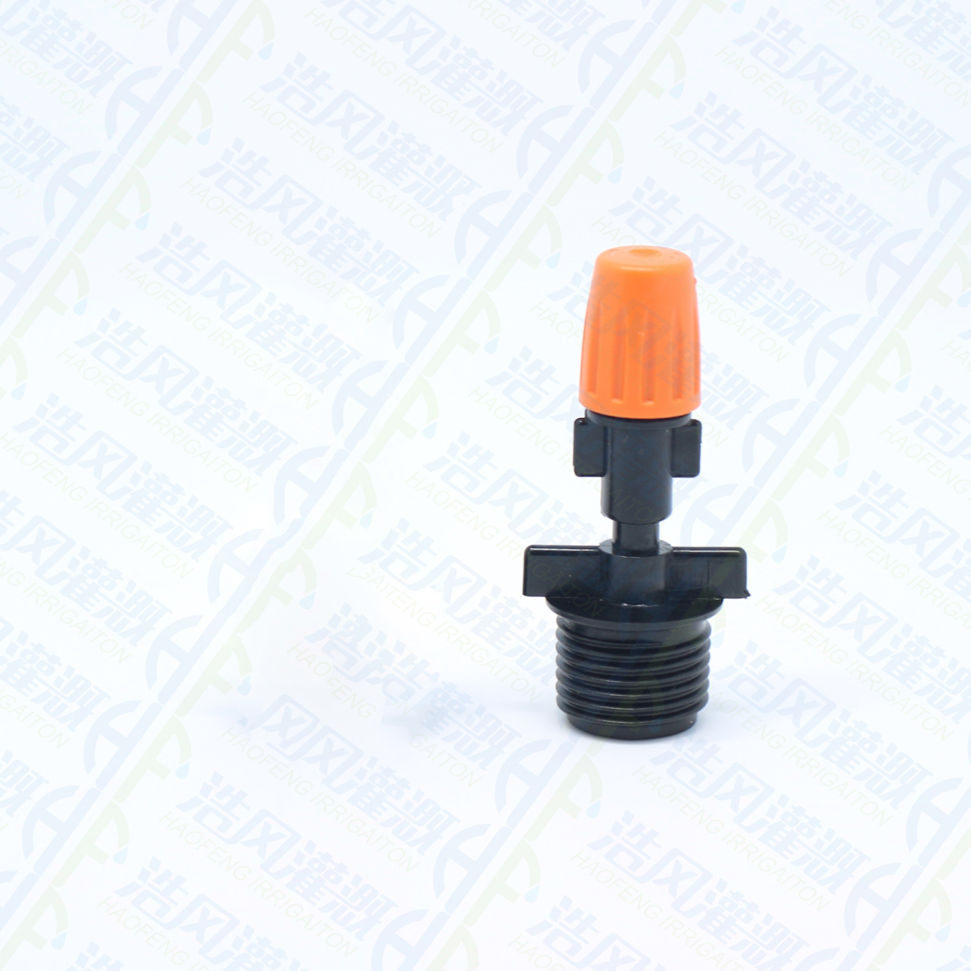 Bộ 10 cái Béc phun sương 1 cửa kèm nối ren ngoài 21mm (10 béc cam và 10 chân nối ren 21mm) phun mạnh đều, không gây tắc