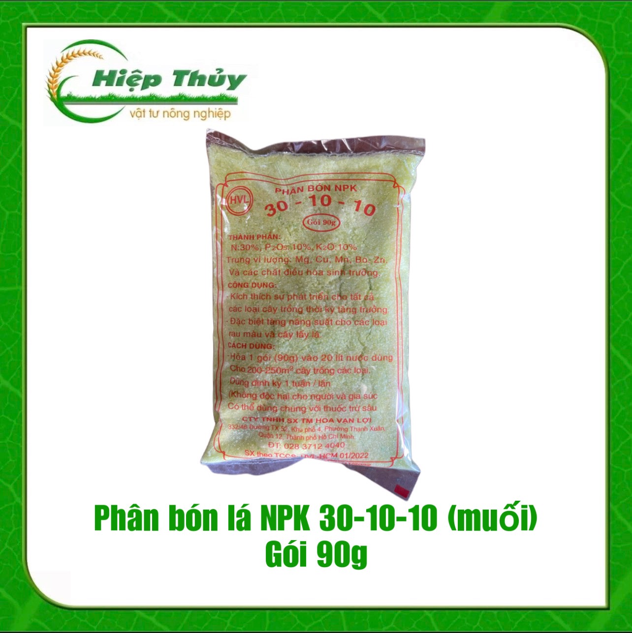 Phân bón lá npk 30-10-10 gói 90g