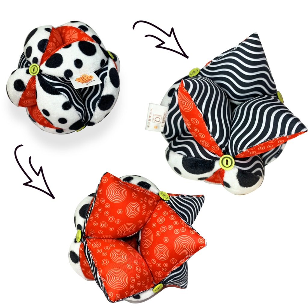 bóng vải cho bé - bóng vải kích thích thị giác theo phương pháp montessori - chính hãng pipo việt nam 4