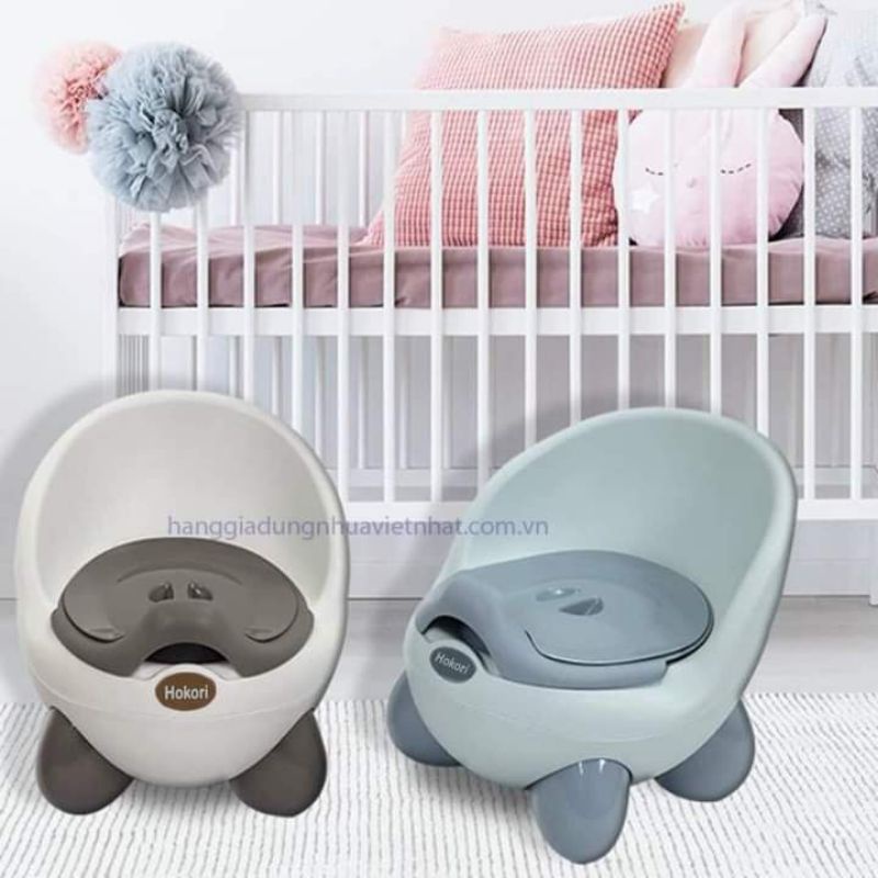 Bô Đi Vệ Sinh Cho Bé Cao Cấp Giúp Bé Tập Đi Vệ Sinh, Bô Gấu Hokori Có Ngăn Chứa Dễ Tháo Lắp - Bô Vệ Sinh Trẻ Em chống trơn trượt kèm khay đựng tiện lợi cho bé từ 6 tháng đến 5 tuổi