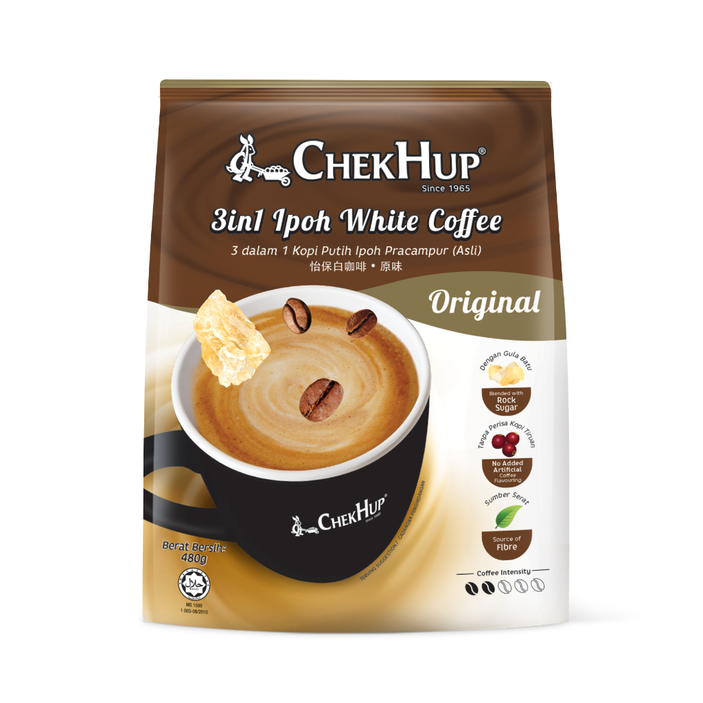 Cà phê trắng Chek Hup Original - 3in1 Ipoh white coffee Original Malaysia