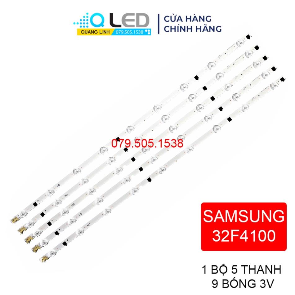 Bộ led tivi samsung 32f4100 32f4001 32f4500 32f5000 mới 100% hàng zin hãng, bộ 5 thanh, mỗi thanh 9 bóng 3v