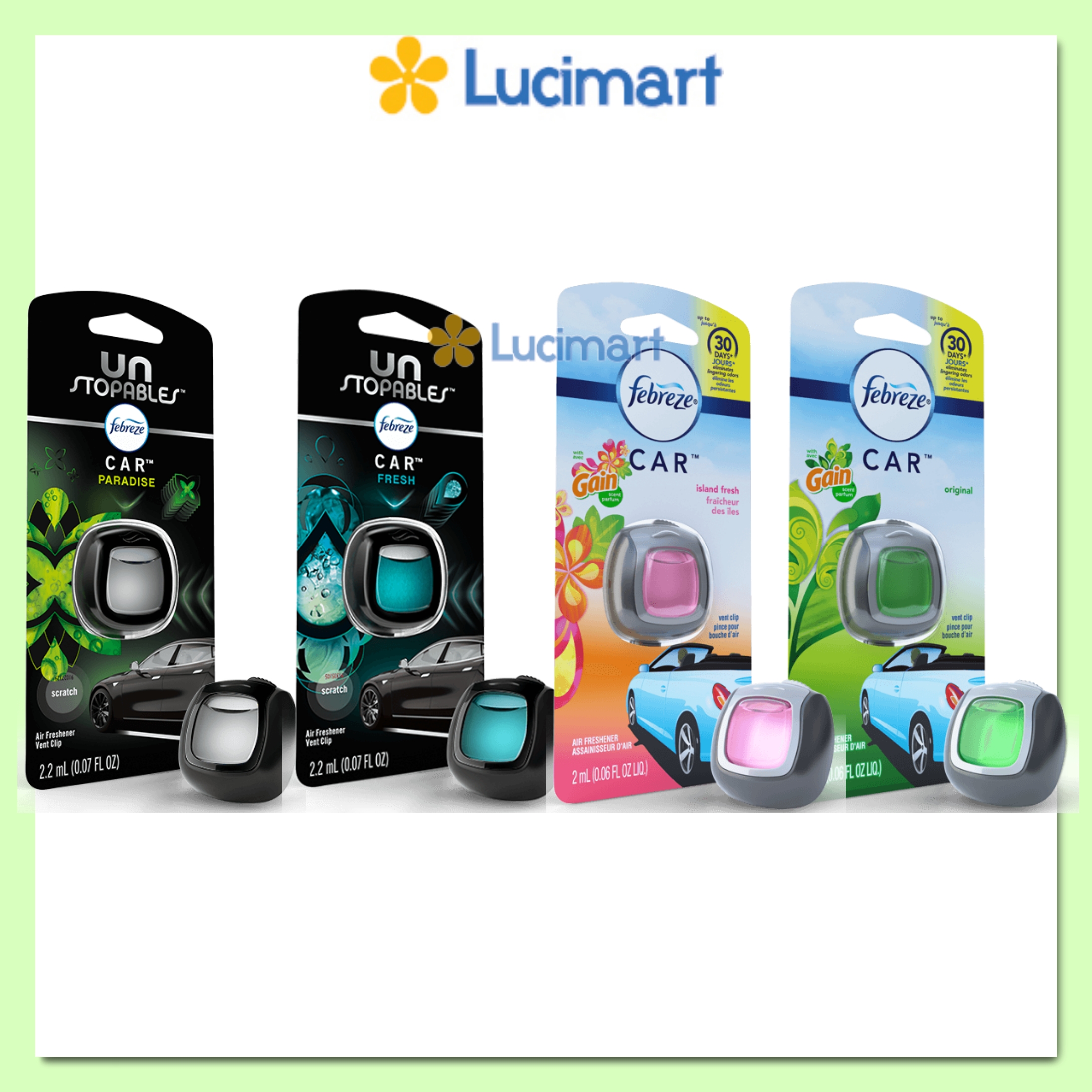 Nước hoa ô tô Febreze Car Air Fresheners nhiều mùi hương [Hàng Mỹ]