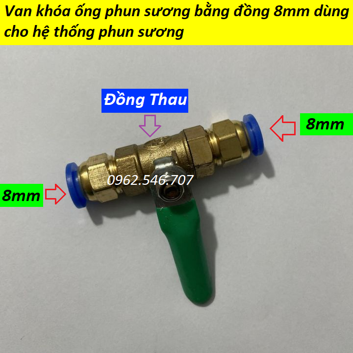 Van khóa ống 8mm dùng phun sương - van khóa ống phun sương