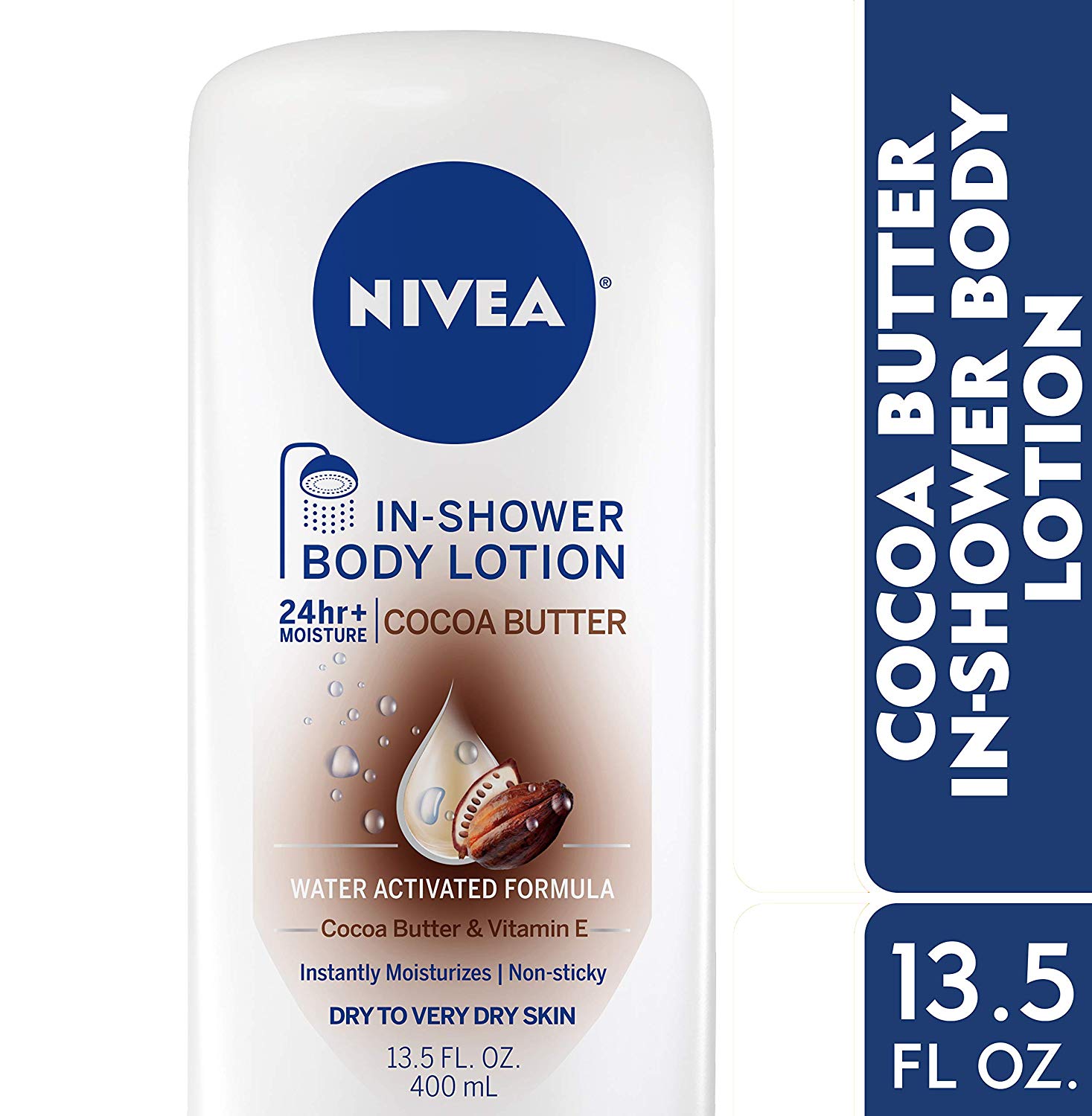 Kem xả dưỡng thể cho da khô dùng khi tắm Nivea Cocoa Butter  In-Shower Body Lotion