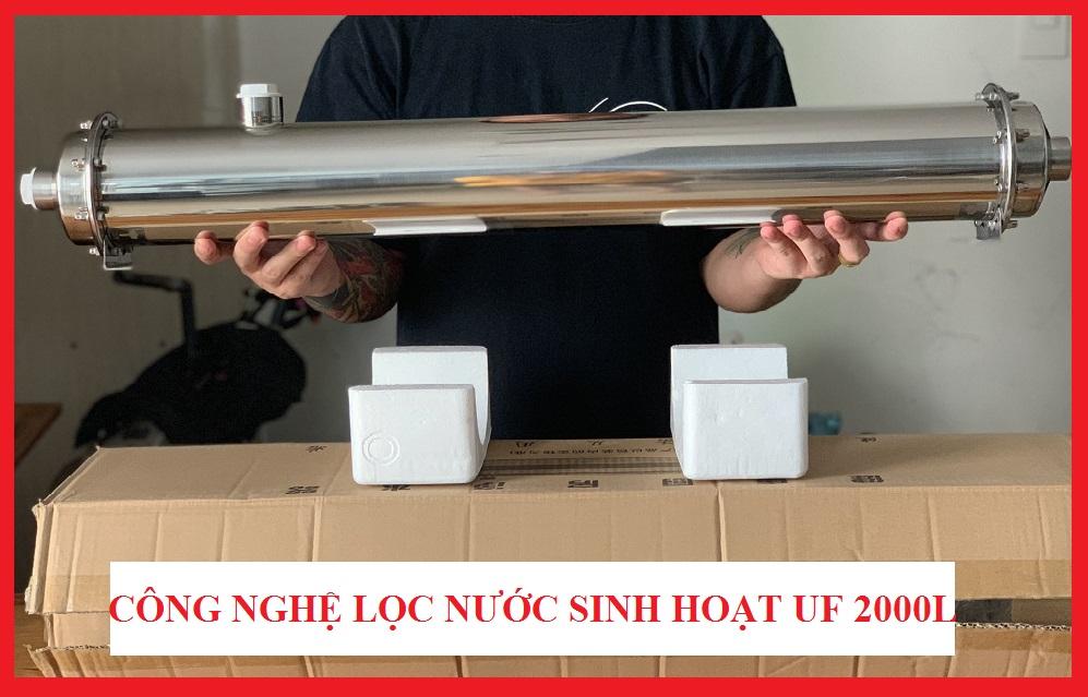 Máy Lọc Nước Sinh Hoạt, Cột Lọc Nước Sinh Hoạt UF, Công Nghệ Mới Lọc CẶN-Công Suất 3000L/h Độ đục sau lọc   0.1NTU (Màng UF)-Vật Liệu Siêu Bền-BẢO HÀNH 5 Năm,Qbin Shop, Maitoshi