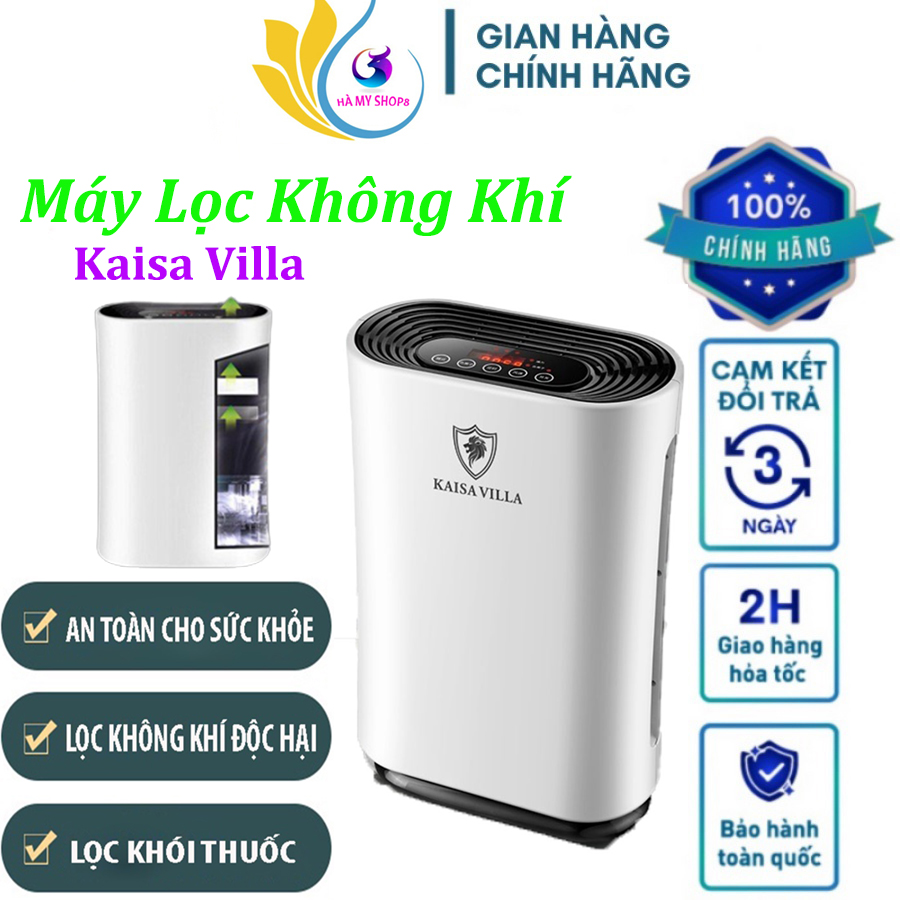 Máy lọc không khí Kaisa Villa,công nghệ lọc HEPA kết hợp than hoạt tính có điều khiển từ xa,may loc khong khi ô tô,xe hơi,phòng ngủ kháng khuẩn 99.9%