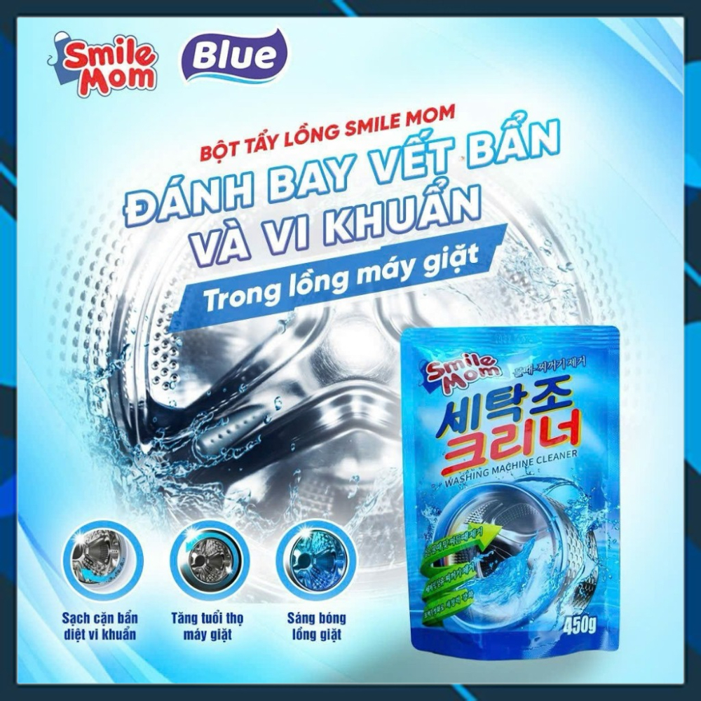 Bột tẩy lồng máy giặt hàn quốc sandokkaebi siêu sạch smile mom