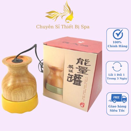 Cốc nhiệt gỗ đả thông kinh lạc, massage body, cổ vai gáy