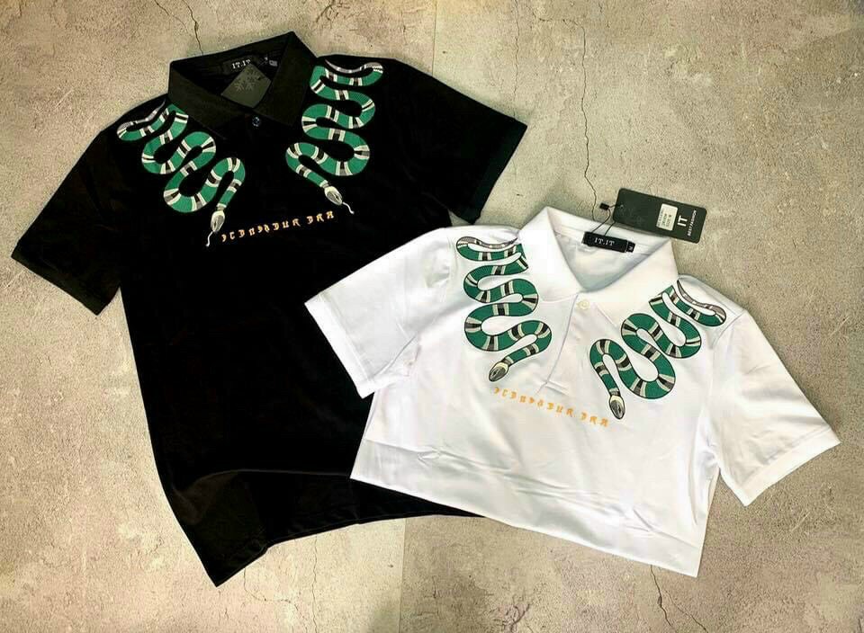 [HCM]Áo thun nam có cổ phối họa tiết con rắn cực chất chuẩn hàng shop